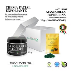 BOTEXPHARMA - SET Limpieza Profunda Exfoliante+ Mascarilla +hialuronico HOMBRE