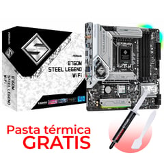 ASROCK - Placa Madre B760M Steel Legend Wifi DDR5 + Pasta Térmica