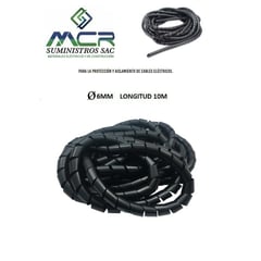 GENERICO - ESPIRAL PROTECTOR DE CABLE 6MM CON 10M DE LARGO