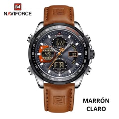 NAVIFORCE - Reloj 9197 para Hombre con Correa de Cuero en Caja