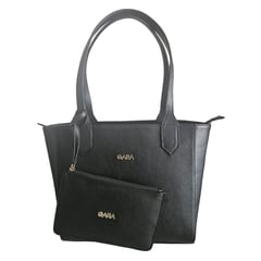 QARA - Cartera Tote de cuero genuino Magda neceser de regalo