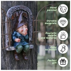 OEM - Decoracion Adorno para Jardin Arbol Hogar GNOMO de Resina W25