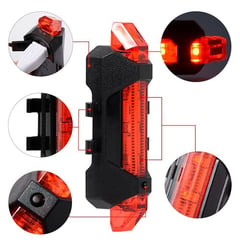 GENERICO - Luz LED Recargable Trasera Bicicleta Ciclismo Lampara Foco