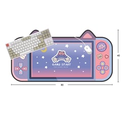 GENERICO - Mouse Pad Gamer Siluette Kawaii Bear Pink