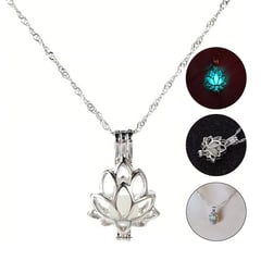 VIKINGO - Collar luminoso con colgante en forma de flor de loto