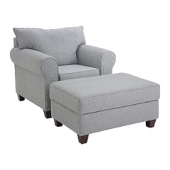 GENERICO - Sillon Praga + Banqueta Baul Plata