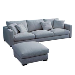 GENERICO - Sofa Mery Mas Banqueta Plata