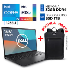 Laptop Intel Core i5 1235U 32GB 1TB INSPIRON 15 12° Gen 15.6 FULL HD IPS + MOCHILA GRATIS
