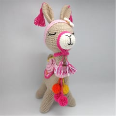 GENERICO - Llama amigurumi peru 28cm peluche adorno