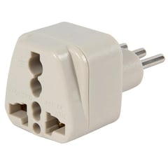 GENERICO - Adaptador Enchufe Universal 10A 250V Tres En Linea Italia Chile