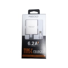 GENERICO - Cargador REDD tipo USB a C Carga rápida 67W 62A Max Blanco