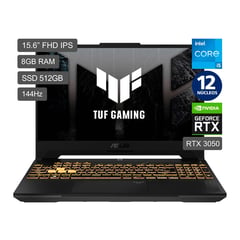 Laptop Gamer 156 FHD i5-12500H 8GB RAM 512GB SSD RTX™ 3050-4GB W11 RTX™ TUFF GAMING FX507ZC4-HN005W