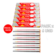 SM - PAPEL ALUMINIO 5 METROS X 6 UNIDADES - OFERTA