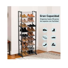 SM - ORGANIZADOR DE ZAPATOS 10 NIVELES NEGRO