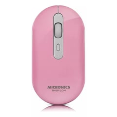 MICRONICS - Mouse Inalambrico Recargable Color Rosado Babylon