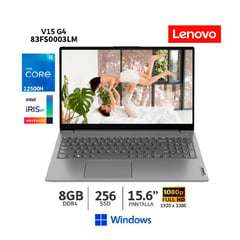 LENOVO - Laptop V15 G4 IAH Ci5-12500H 8Gb Ram 256Gb SSD 156” FHD Wind 83FS0003LM