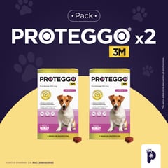 PROTEGGO - ANTIPULGAS PARA PERROS - 3M (>4,5 – 10 kg.) PACK X 2