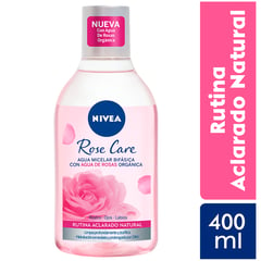 NIVEA - Agua Micelar Bifásica Rose Petals con Agua de Rosas 400ML