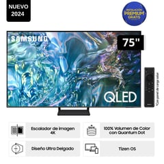 SAMSUNG - Televisor Samsung QLED Tizen OS Smart Tv 75" 4K QN75Q65DAGXPE - Nuevo 2024