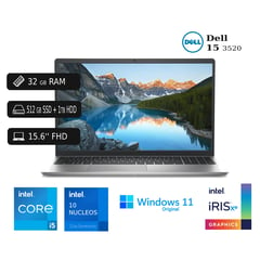 Laptop 15 3520 Intel Core I5 12va Gen 32GB RAM 512GB SSD + 1TB HDD 15 FHD