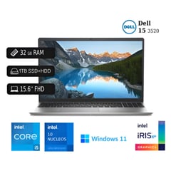 Laptop 15 3520 Intel Core I5 12va Gen 32GB RAM 1TB SSD + 1TB HDD 15 FHD