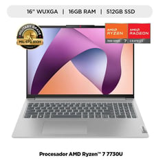 LENOVO - IP SLIM 5 RYZEN 7-7730U 16GB 512GB SSD 16.0 WUXGA WIN 11 T.ILUMINADO