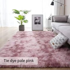 GENERICO - Alfombra Peludita Livianas 50 X 150 Cm Tie dye Rosado