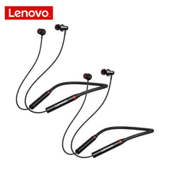 LENOVO - Pack x2 Audífonos Bluetooth HE05X Negro