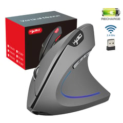 OEM - Mouse Inalambrico Recargable Ergonomico Vertical 24ghz HYXS GRIS