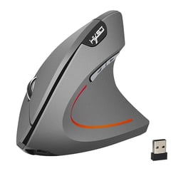 IMPORTADO - Mouse Ergonomico Recargable Inalambrico Vertical 24ghz HYXS GRIS