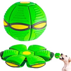 VARIOS - Pelota Bumerang para Perros y Gatos Goma Convertible Verde