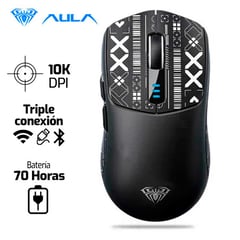 AULA - Mouse SC580 Inalambrico - Bluetooth 10,000 Dpi Negro