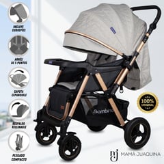 BAMBINO - Coche Cuna de Lujo «ADRIEN» Edición Limitada Gray