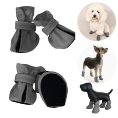 GENERICO - ZAPATOS IMPERMEABLES PARA PERROS Y MASCOTAS PLOMO-S