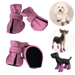 GENERICO - ZAPATOS IMPERMEABLES PARA PERROS Y MASCOTAS ROSADO-S