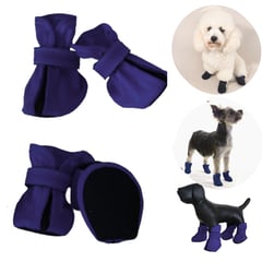 GENERICO - ZAPATOS IMPERMEABLES PARA PERROS Y MASCOTAS AZUL NOCHE -M