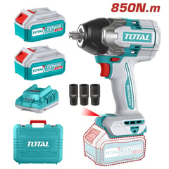 TOTAL TOOLS - Llave de Impacto 850 Nm Incluye 2 Baterías 4ah Total TIWLI2085