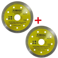 KAMASA - Disco Diamantado Ultrafino Porcelanato 4 1/2 115m x 02 Unidades