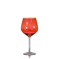 IMPORTADO - Set 6 Copa vino de Cristal estilo italiano Rojo multicolor