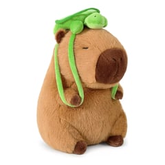 XCLUSIVE - CAPIBARA CAPYBARA CON MOCHILA TORTUGA KAWAII 30CM IMPORTADO