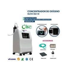 OLIVE - Concentrador de OXIGENO 1 FLUJO 10L + NEBULIZADOR