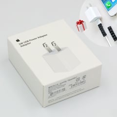 APPLE - Cargador USB 5W Original + Regalo Protectores de Cables