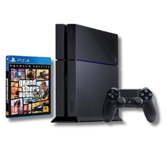 SONY - Consola Ps4 FAT 500 GB Negro - Play Station 4 + GTAV.