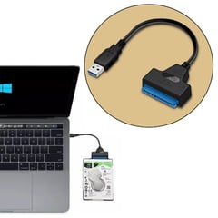 GENERICO - Cable Adaptador Ssd Usb Disco Duro 3.0 Sata A Usb 24cm