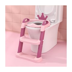 GRETAIL - Inodoro Bacín Asiento Infantil Niño Con Escalera Rosado