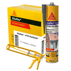 SIKA - Pack 12 Unidades de Sikaflex-11 FC Purform Gris 300ml más aplicador