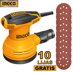 INGCO TOOLS - Lijadora Roto Orbital INGCO 320W 5" + 10 Lijas RS3208