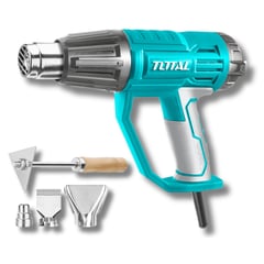 TOTAL TOOLS - Pistola de calor 2000w con pantalla digital con accesorios Total