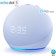 AMAZON - Alexa Echo Dot 5 RELOJ Parlante Asistente de voz Inteligente