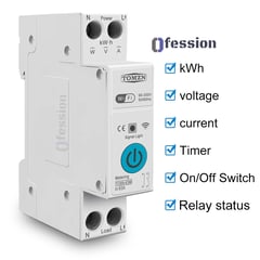 GENERICO - Disyuntor Inteligente WiFi 63A Monitoreo y Medidor de Energía Kwh